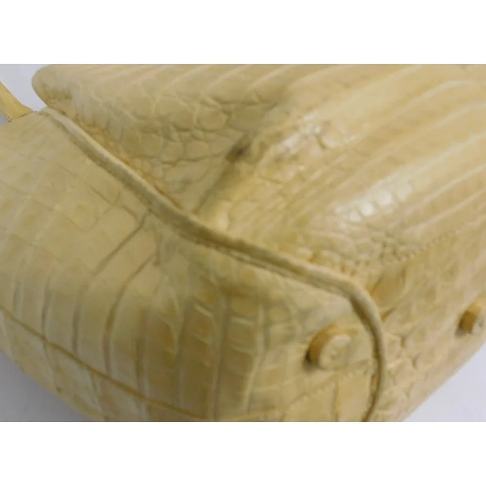 Nancy Gonzalez Yellow Genuine Crocodile Double Handle Tote Bag - Picture 11 of 12